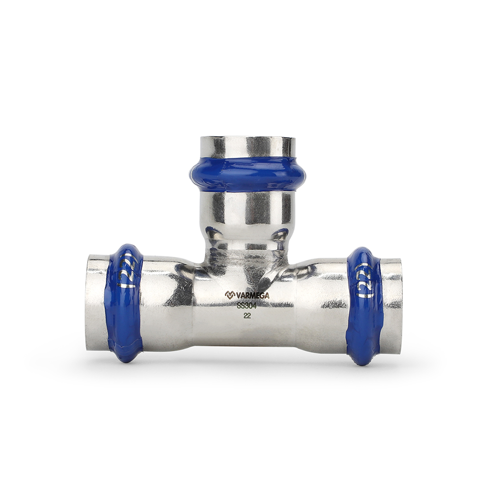 Тройник раструбный Varmega Inox Press равносторонний