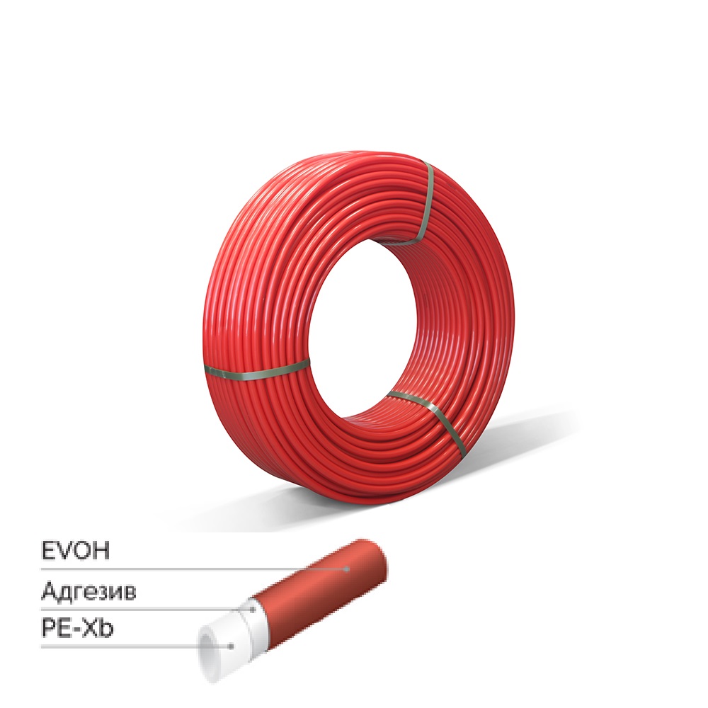 Труба многослойная Varmega PE-Xb/EVOH с антидиффузионным слоем Красный