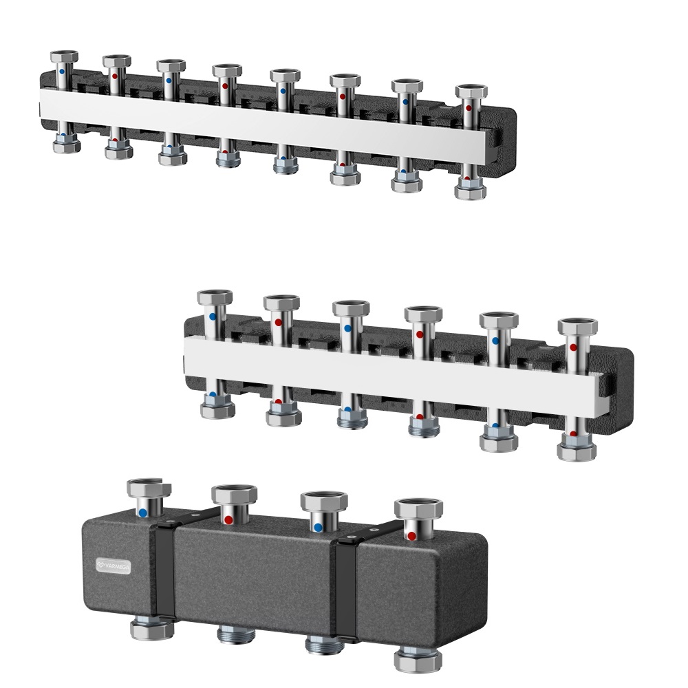 Распределительный коллектор Varmega V-Flow с термоизоляцией